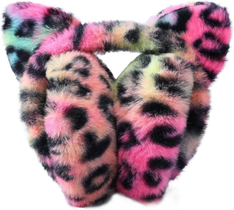CHUANGLI Winter Warm Cat Ear Muffs for Women Girls Cute Catear Earmuff Ladies Headband Faux Fur Earmuffs Plush Ear Warmers - Image 1